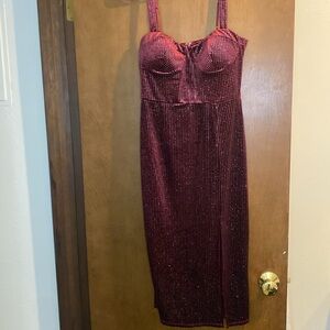 NWT Red Sparky Bodycon Dress